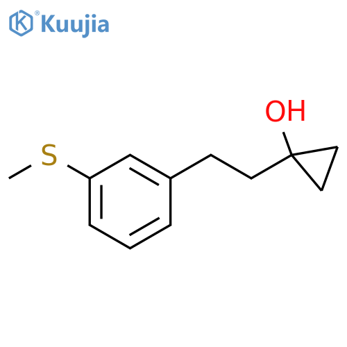 1-{2-3-(methylsulfanyl)phenylethyl}cyclopropan-1-ol structure