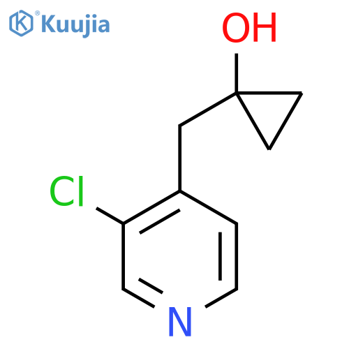 1-(3-chloropyridin-4-yl)methylcyclopropan-1-ol structure