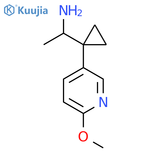 1-1-(6-methoxypyridin-3-yl)cyclopropylethan-1-amine structure