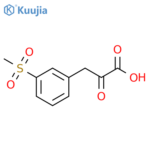 3-(3-methanesulfonylphenyl)-2-oxopropanoic acid structure