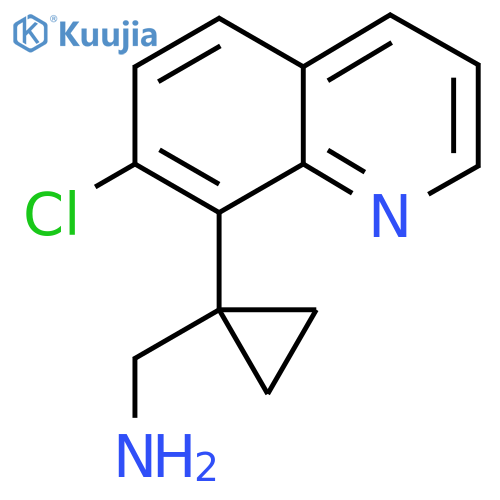1-(7-chloroquinolin-8-yl)cyclopropylmethanamine structure