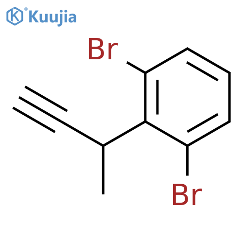 1,3-dibromo-2-(but-3-yn-2-yl)benzene structure