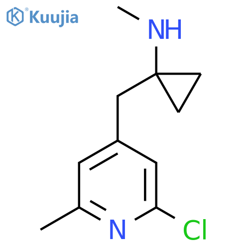 1-(2-chloro-6-methylpyridin-4-yl)methyl-N-methylcyclopropan-1-amine structure