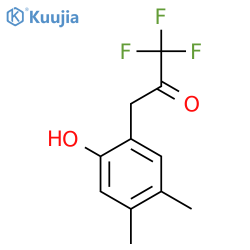 1,1,1-trifluoro-3-(2-hydroxy-4,5-dimethylphenyl)propan-2-one structure