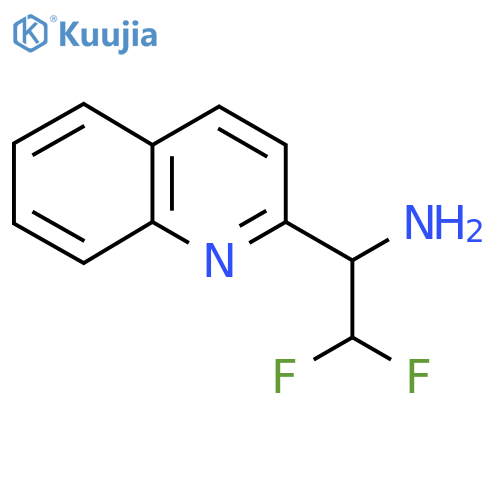 2,2-difluoro-1-(quinolin-2-yl)ethan-1-amine structure