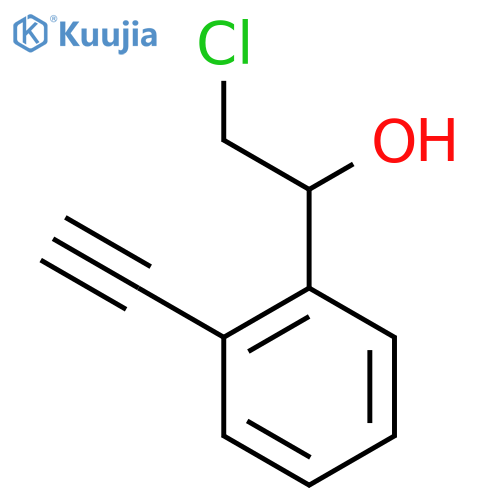 2-chloro-1-(2-ethynylphenyl)ethan-1-ol structure