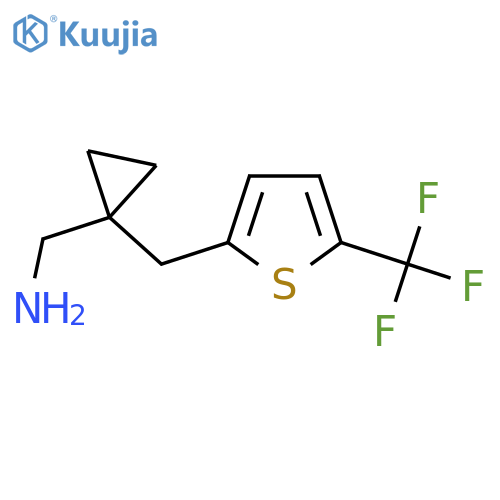 (1-{5-(trifluoromethyl)thiophen-2-ylmethyl}cyclopropyl)methanamine structure