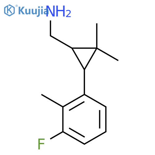 3-(3-fluoro-2-methylphenyl)-2,2-dimethylcyclopropylmethanamine structure