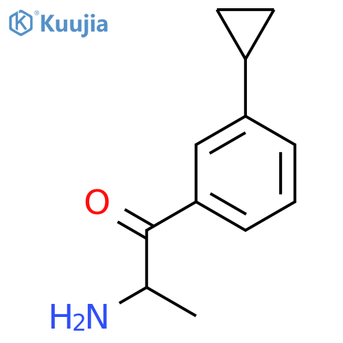 2-amino-1-(3-cyclopropylphenyl)propan-1-one structure