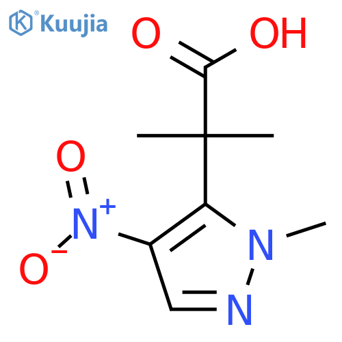 2-methyl-2-(1-methyl-4-nitro-1H-pyrazol-5-yl)propanoic acid structure