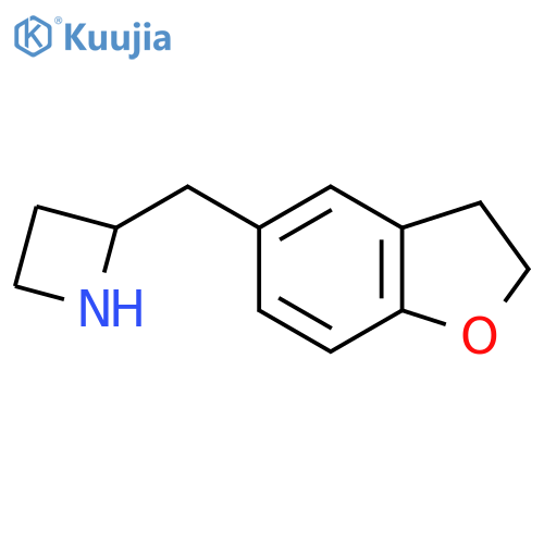 2-(2,3-dihydro-1-benzofuran-5-yl)methylazetidine structure