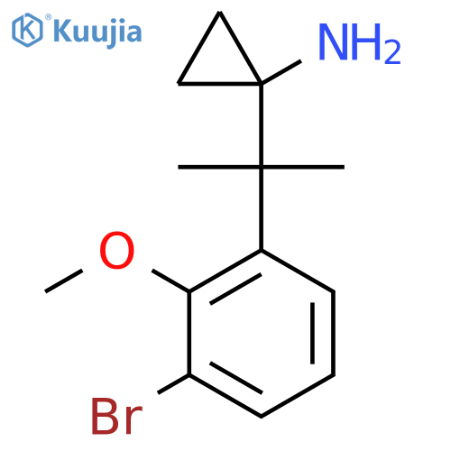 1-2-(3-bromo-2-methoxyphenyl)propan-2-ylcyclopropan-1-amine structure