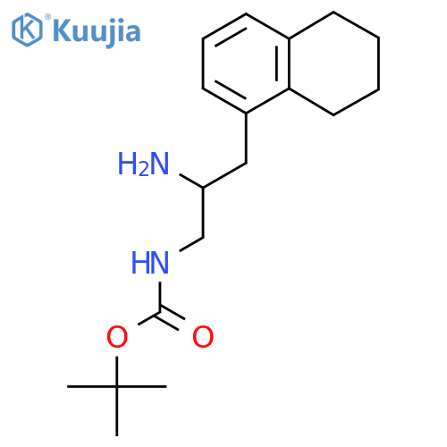 tert-butyl N-2-amino-3-(5,6,7,8-tetrahydronaphthalen-1-yl)propylcarbamate structure