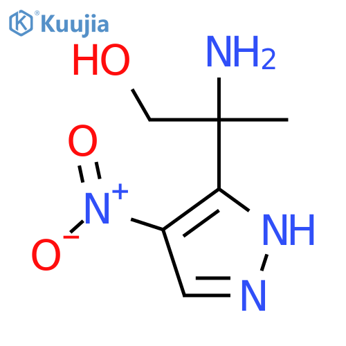 2-amino-2-(4-nitro-1H-pyrazol-3-yl)propan-1-ol structure