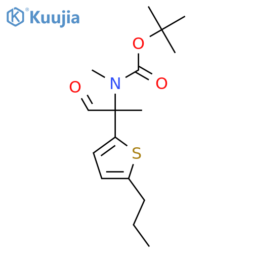 tert-butyl N-methyl-N-1-oxo-2-(5-propylthiophen-2-yl)propan-2-ylcarbamate structure