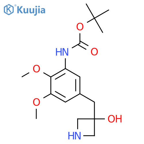 tert-butyl N-{5-(3-hydroxyazetidin-3-yl)methyl-2,3-dimethoxyphenyl}carbamate structure