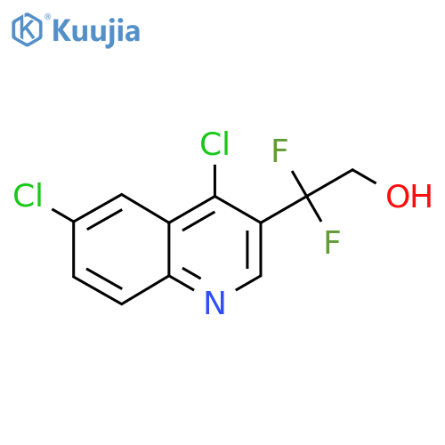 2-(4,6-dichloroquinolin-3-yl)-2,2-difluoroethan-1-ol structure