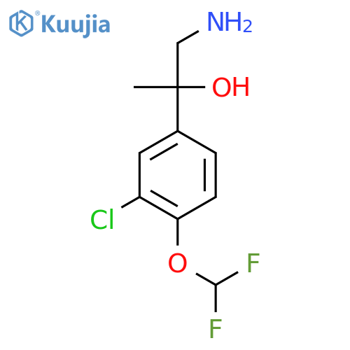 1-amino-2-3-chloro-4-(difluoromethoxy)phenylpropan-2-ol structure