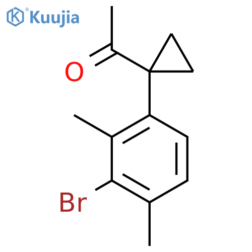 1-1-(3-bromo-2,4-dimethylphenyl)cyclopropylethan-1-one structure