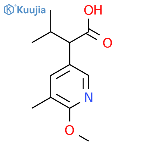 2-(6-methoxy-5-methylpyridin-3-yl)-3-methylbutanoic acid structure
