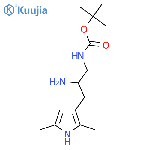 tert-butyl N-2-amino-3-(2,5-dimethyl-1H-pyrrol-3-yl)propylcarbamate structure