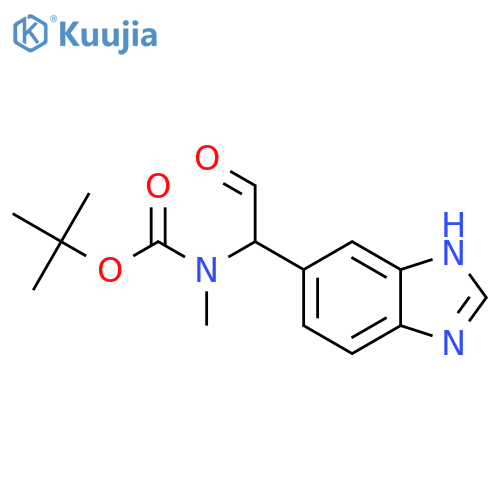tert-butyl N-1-(1H-1,3-benzodiazol-5-yl)-2-oxoethyl-N-methylcarbamate structure