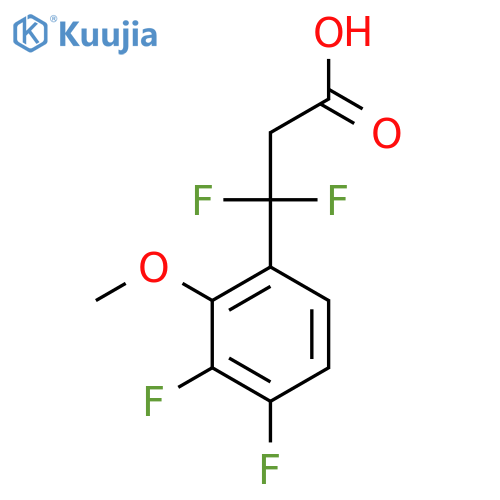 3-(3,4-difluoro-2-methoxyphenyl)-3,3-difluoropropanoic acid structure