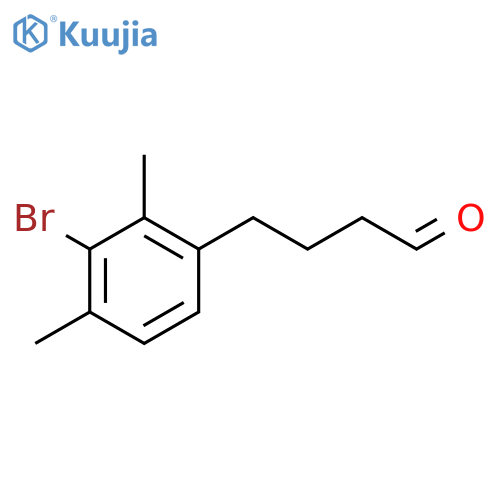 4-(3-bromo-2,4-dimethylphenyl)butanal structure