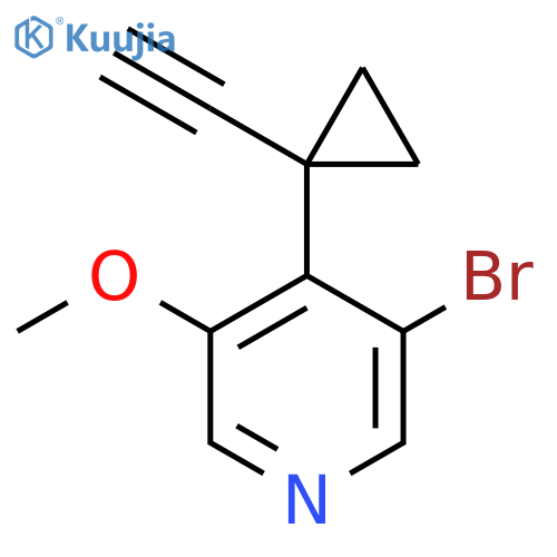 3-bromo-4-(1-ethynylcyclopropyl)-5-methoxypyridine structure