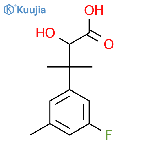 3-(3-fluoro-5-methylphenyl)-2-hydroxy-3-methylbutanoic acid structure