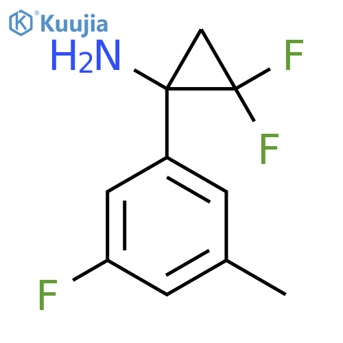 2,2-difluoro-1-(3-fluoro-5-methylphenyl)cyclopropan-1-amine structure