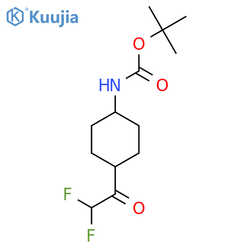 tert-butyl N-4-(2,2-difluoroacetyl)cyclohexylcarbamate structure