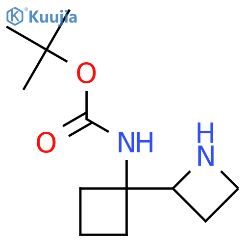 tert-butyl N-1-(azetidin-2-yl)cyclobutylcarbamate structure