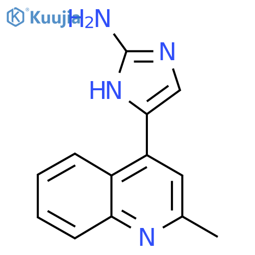 5-(2-methylquinolin-4-yl)-1H-imidazol-2-amine structure