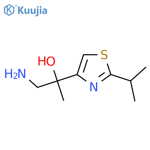 1-amino-2-2-(propan-2-yl)-1,3-thiazol-4-ylpropan-2-ol structure