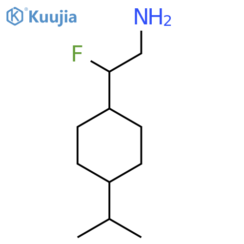 2-fluoro-2-4-(propan-2-yl)cyclohexylethan-1-amine structure