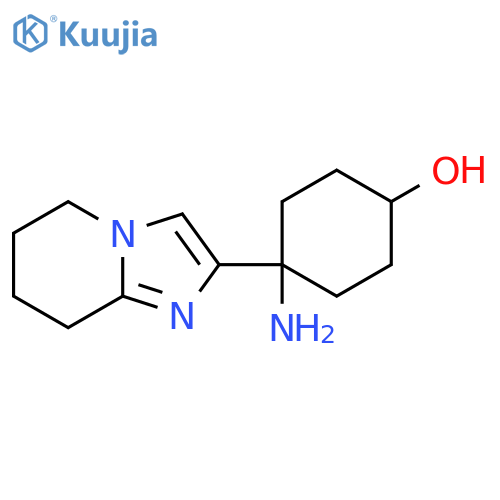 4-amino-4-{5H,6H,7H,8H-imidazo1,2-apyridin-2-yl}cyclohexan-1-ol structure
