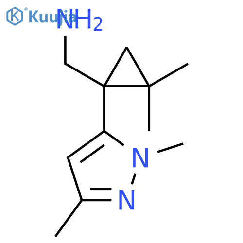 1-(1,3-dimethyl-1H-pyrazol-5-yl)-2,2-dimethylcyclopropylmethanamine structure