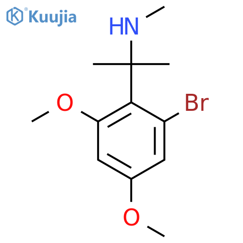 2-(2-bromo-4,6-dimethoxyphenyl)propan-2-yl(methyl)amine structure