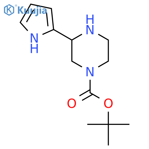 tert-butyl 3-(1H-pyrrol-2-yl)piperazine-1-carboxylate structure