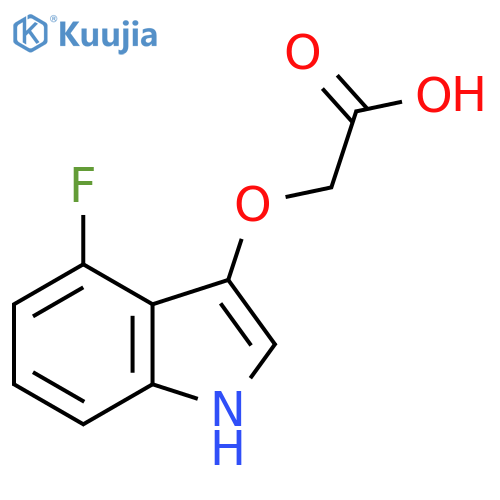 2-(4-fluoro-1H-indol-3-yl)oxyacetic acid structure