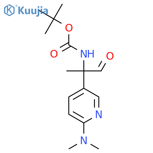tert-butyl N-{2-6-(dimethylamino)pyridin-3-yl-1-oxopropan-2-yl}carbamate structure