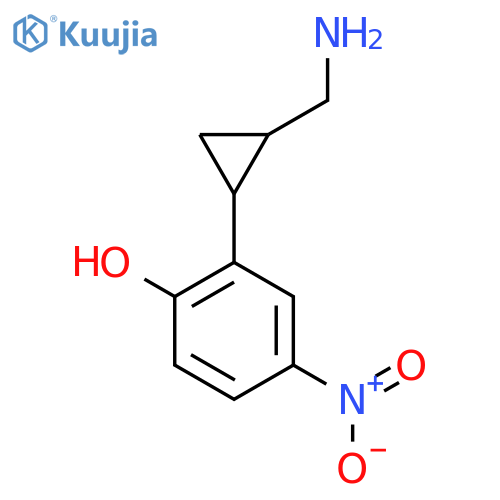 2-2-(aminomethyl)cyclopropyl-4-nitrophenol structure