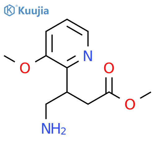methyl 4-amino-3-(3-methoxypyridin-2-yl)butanoate structure