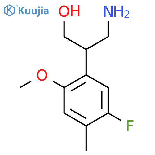 3-amino-2-(5-fluoro-2-methoxy-4-methylphenyl)propan-1-ol structure