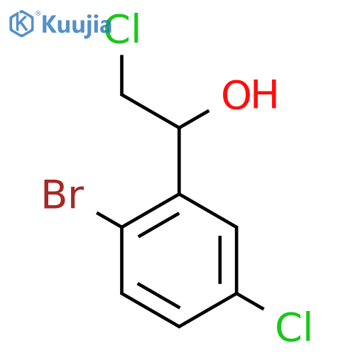 1-(2-bromo-5-chlorophenyl)-2-chloroethan-1-ol structure