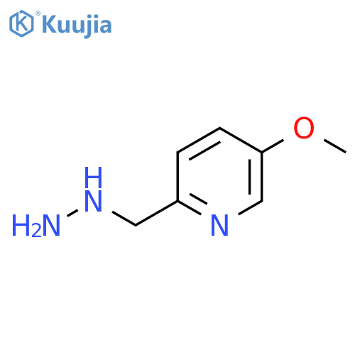 2-(Hydrazinylmethyl)-5-methoxypyridine structure