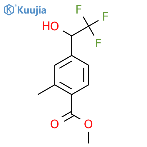 methyl 2-methyl-4-(2,2,2-trifluoro-1-hydroxyethyl)benzoate structure