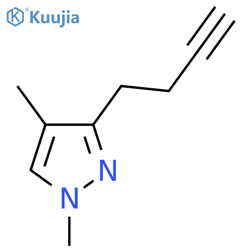 3-(but-3-yn-1-yl)-1,4-dimethyl-1H-pyrazole structure