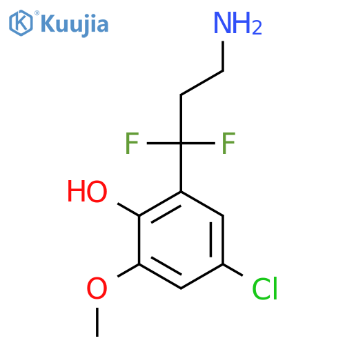 2-(3-amino-1,1-difluoropropyl)-4-chloro-6-methoxyphenol structure